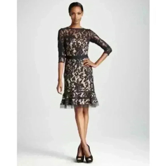 Tadashi Shoji ‘Kennedy’ Embroidered Lace Dress, Size 8 - Picture 3 of 5